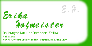 erika hofmeister business card